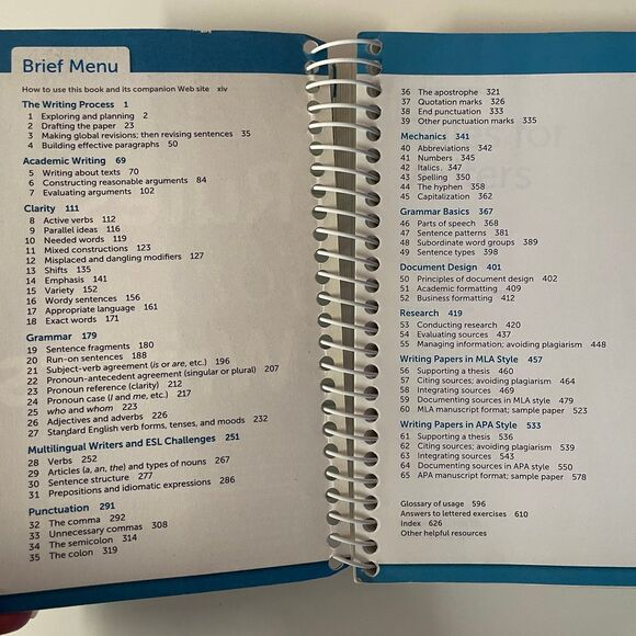 Rules for Writers 7th Edition Spiral Bound Paperback Book Hacker/Sommers GUC - Picture 3 of 9